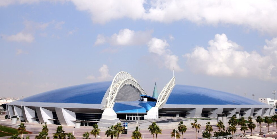 Exterior view of the Aspire Dome in Doha. WORLD AQUATICS