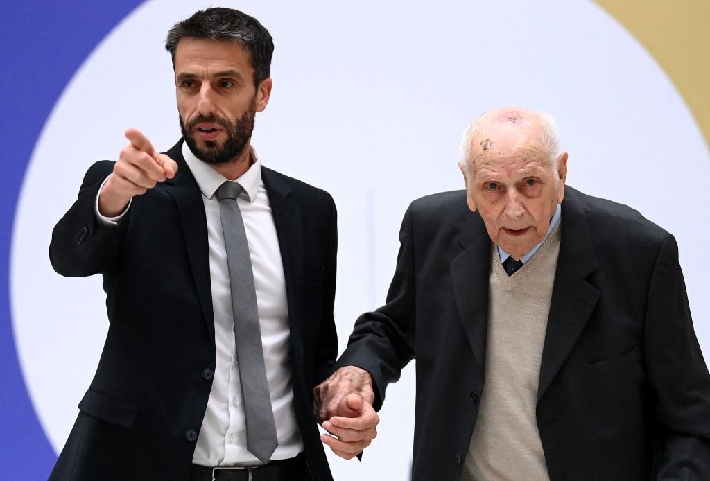 Charles Coste and Tony Estanguet, President of the Paris 2024 Organising Committee. GETTY IMAGES