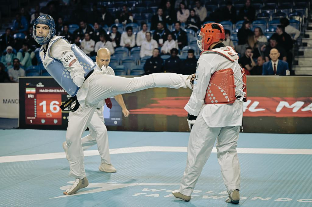 Action at the 2023 Para-Taekwondo Grand Prix in Manchester. WORLD TAEKWONDO