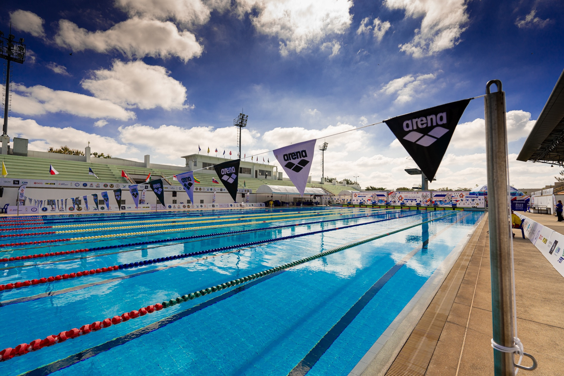 The aquatic centre is the venue for swimming and water sports. GETTY IMAGES