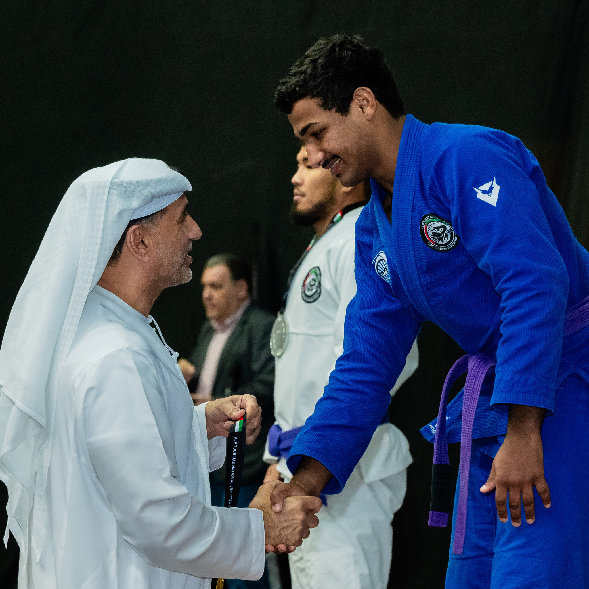 Award ceremony at the AJP Tour UAE National Jiu-Jitsu Championship 2024. ACTION UAE