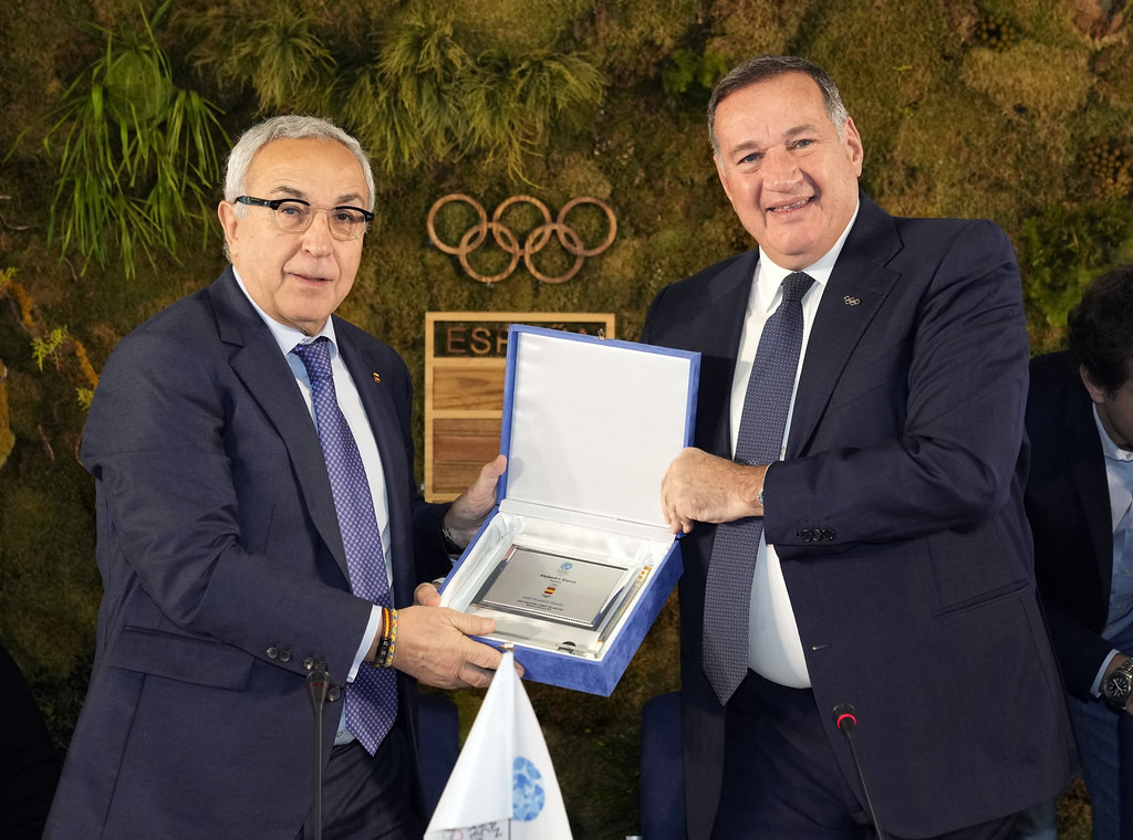 EOC President Spyros Capralos and Alejandro Blanco, President of the Spanish Olympic Committee. EOC