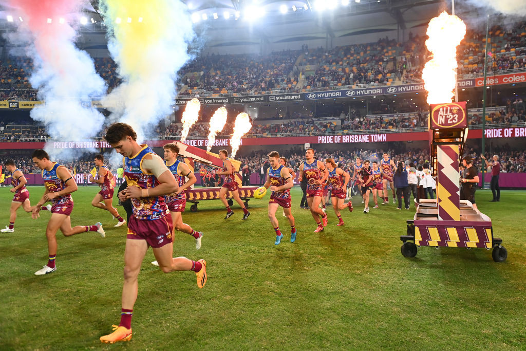 Brisbane Lions, during the AFL match against the Gold Coast Suns at The Gabba. GETTY IMAGES