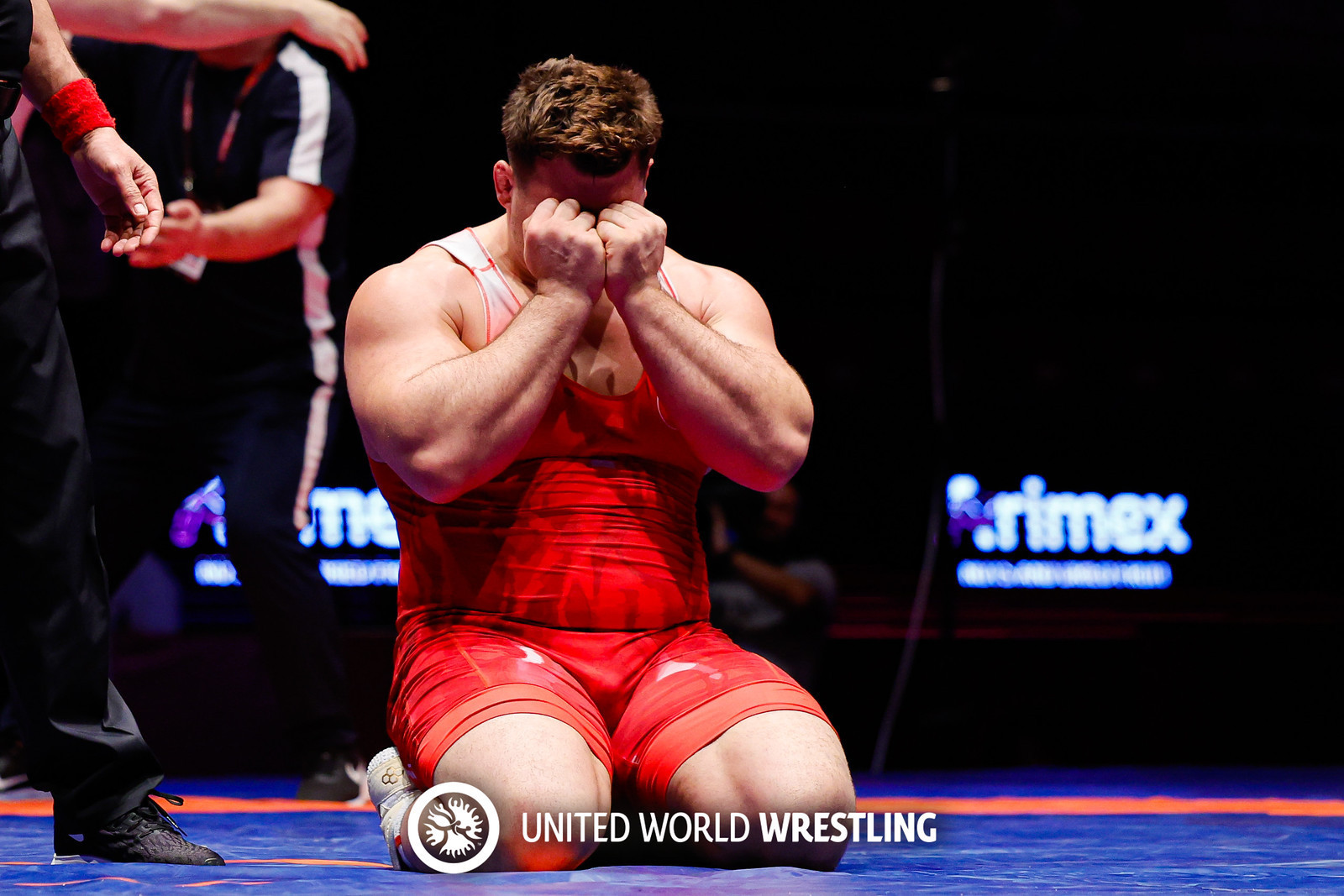 Riza Kayaalp was very upset after his final bout. UWW