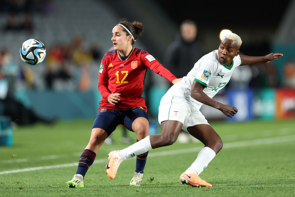 Kundananji playing against Spain at the 2023 FIFA Women's World Cup. GETTY IMAGES