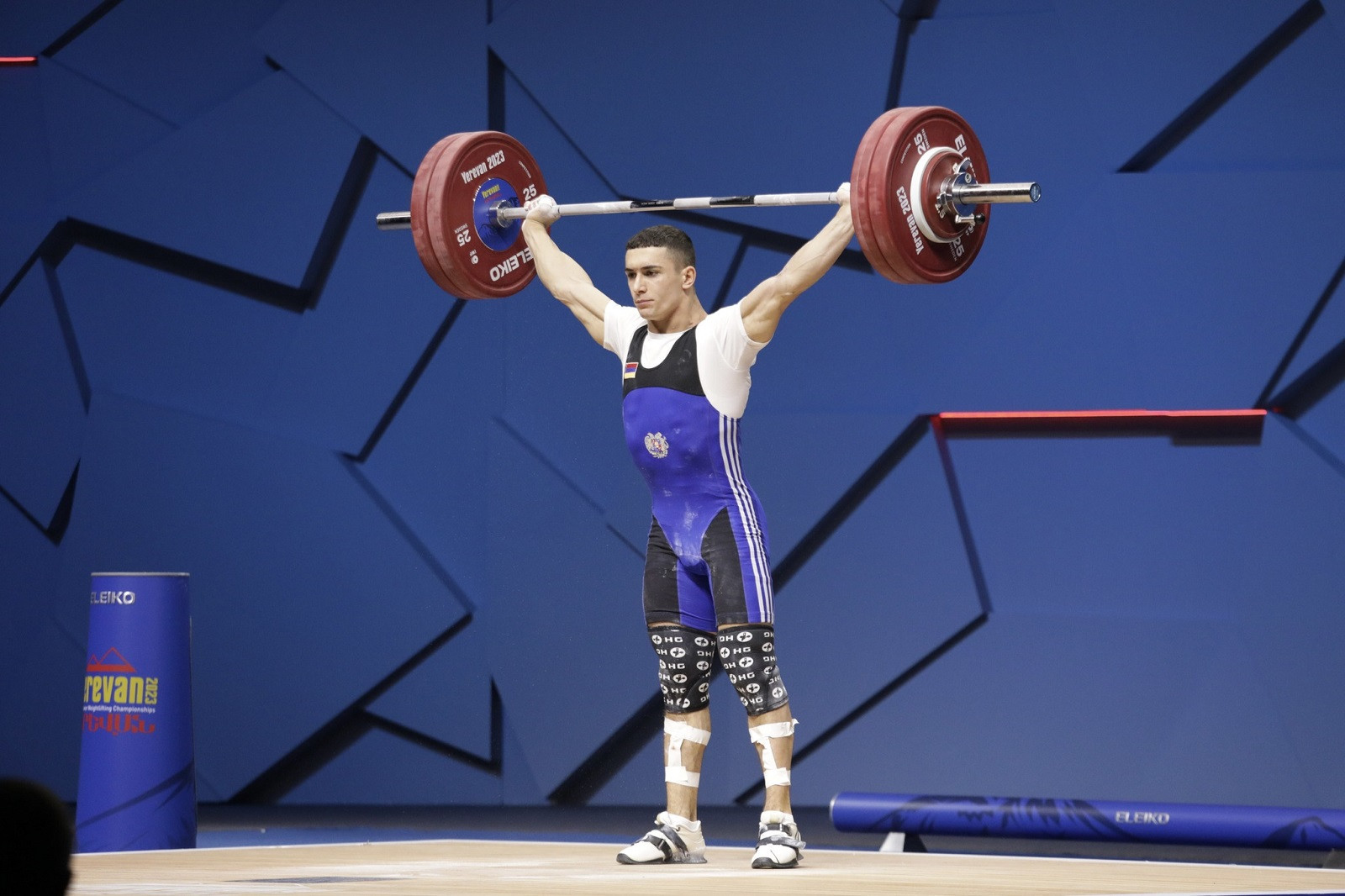 Armenian weightlifter Gor Sahakyan. ESCS