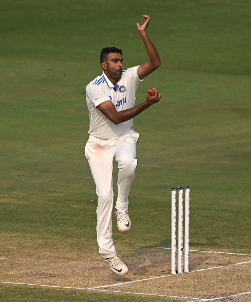 Ashwin has a distinctive style of bowling. GETTY IMAGES