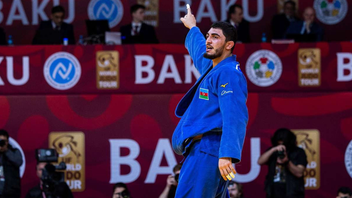 Azerbaijan's Murad Fatiyev won gold in the -90kg category. IJF