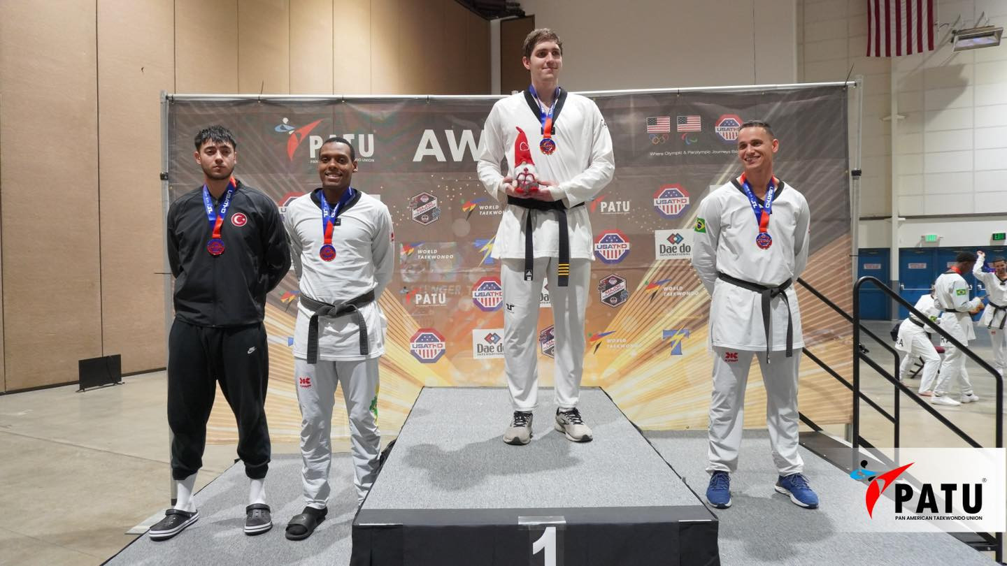 Podium in the men's +87 kg with tournament MVP Jonathan Healy at the top. PATU