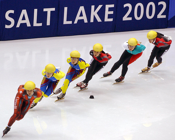Short track at the 2002 Olympic Winter Games in Salt Lake City. GETTY IMAGES