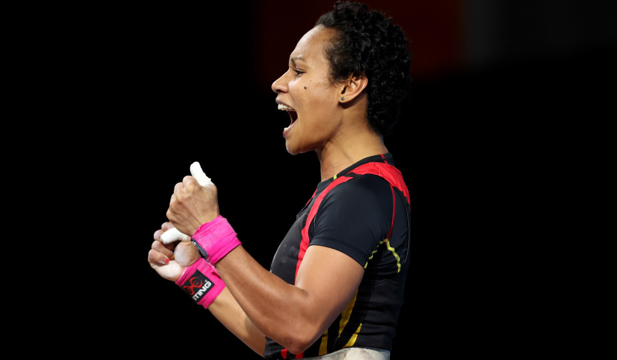 Dika Toua won her 15th title at the age of 40. GETTY IMAGES