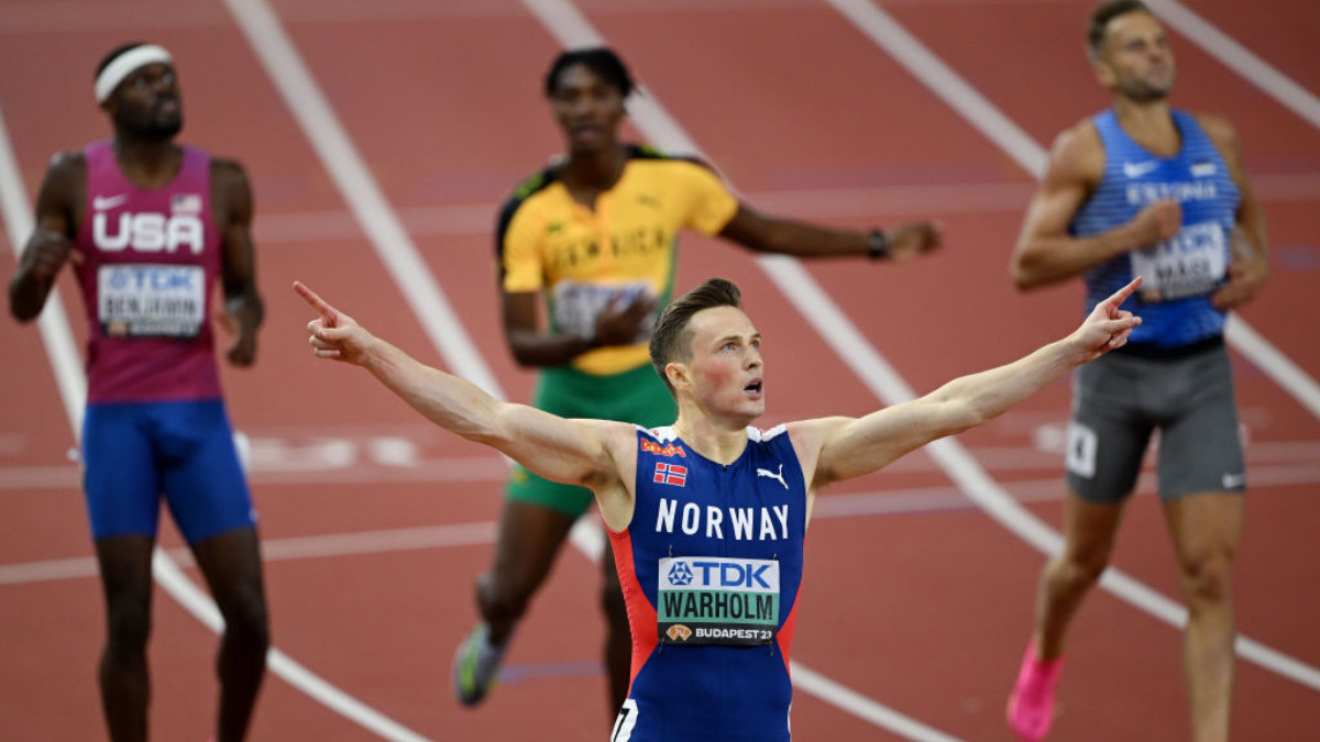 Warholm is a three-time outdoor world champion and Olympic gold medallist in the 400m hurdles. GETTY IMAGES