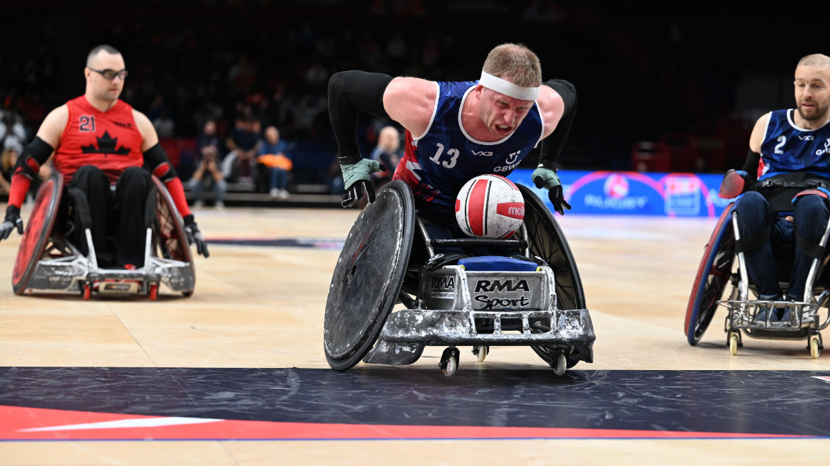 Wheelchair rugby is growing fast in Great Britain. GBWR
