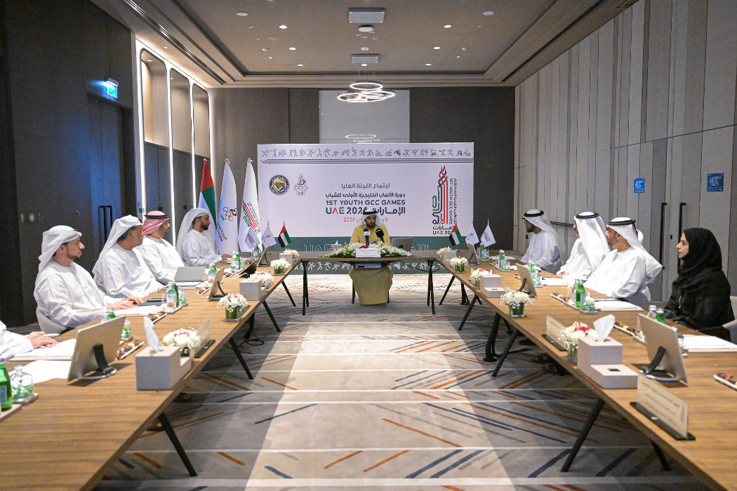 Sheikh Rashid Bin Humaid Al Nuaimi and other dignitaries at the meeting. UAE NOC