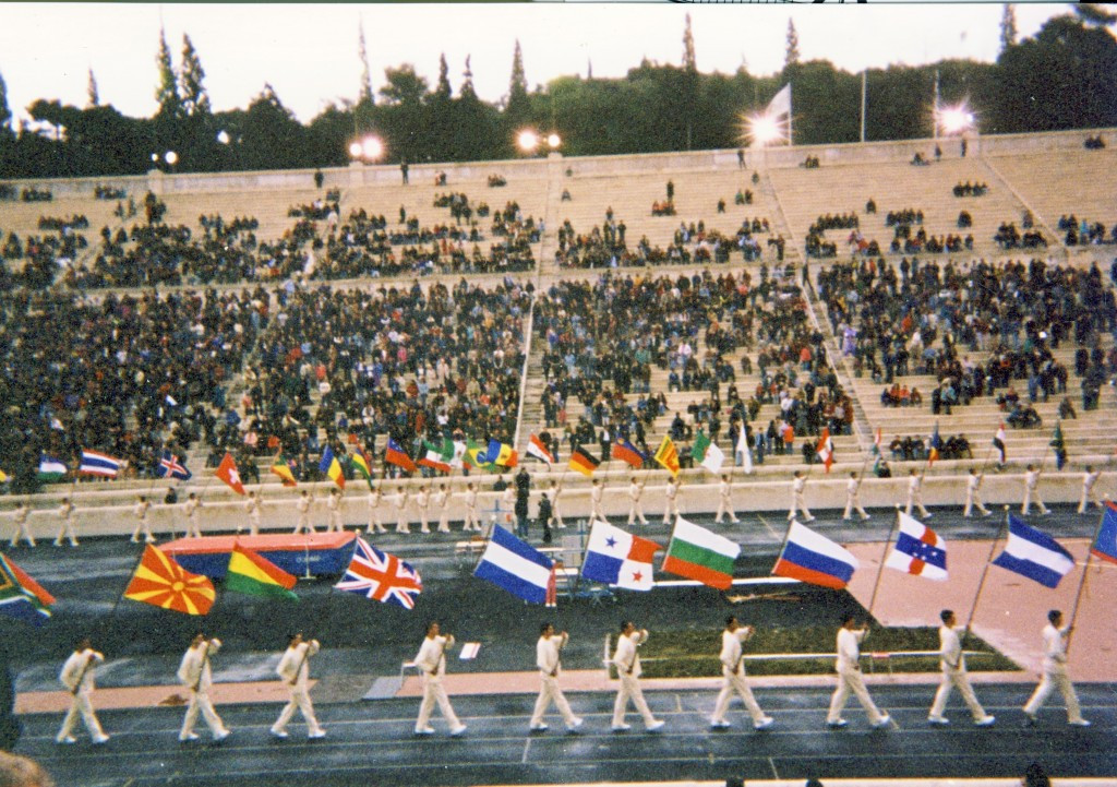 A parade of nations marked the Olympic flame handover for Atlanta 1996, the Centennial Games ©Philip Barker