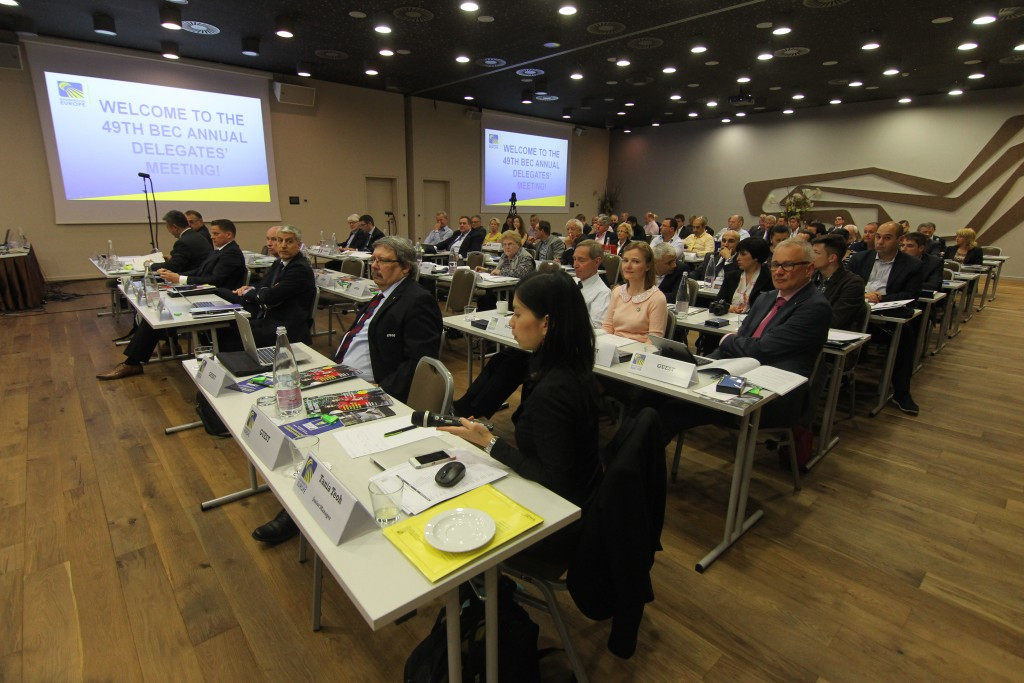 The Annual Delegates’ Meeting in Podčetrtek in Slovenia was attended by 38 Member Associations, BEC Board of Directors, BEC staff and several distinguished guests ©Badminton Europe