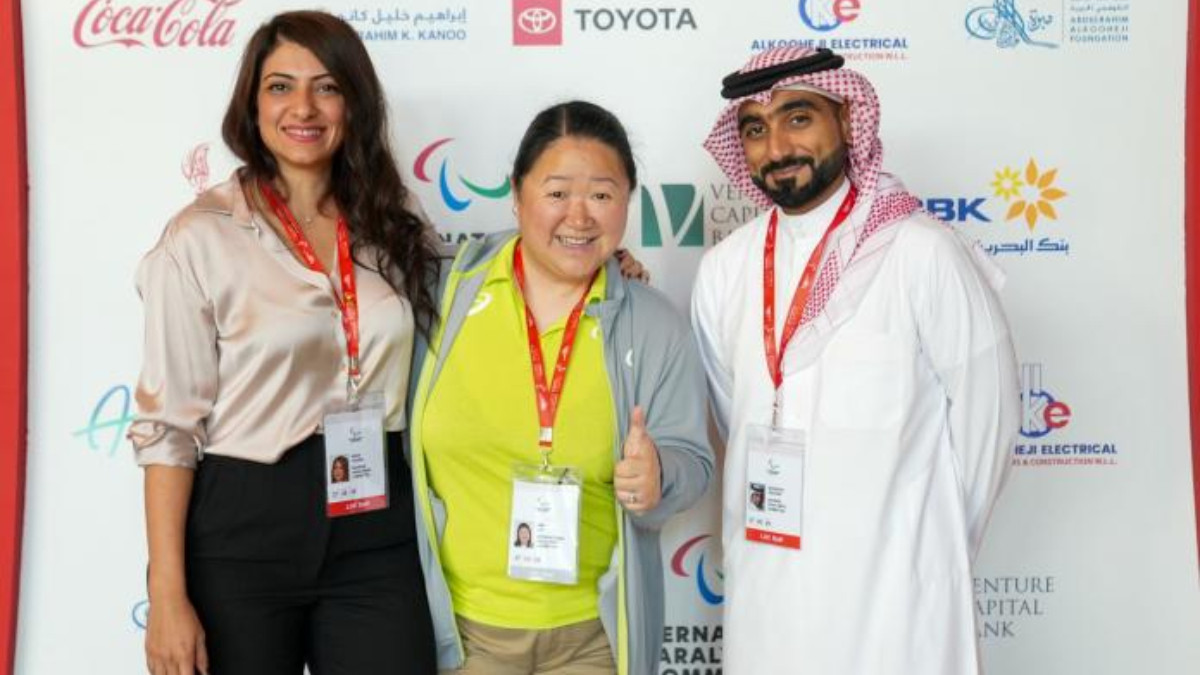 Noor Husain (L) is the first woman in Bahrain to manage Para sports tournaments. IPC
