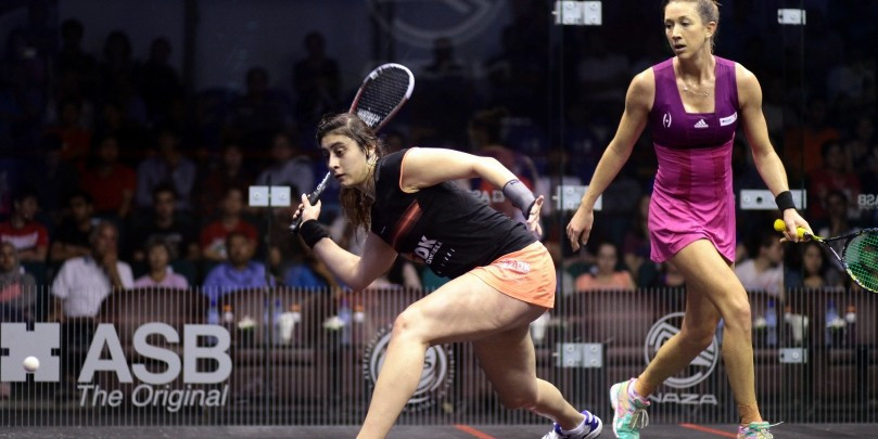 Nour El Sherbini of Egypt cruised through to round two by beating Donna Urquhart