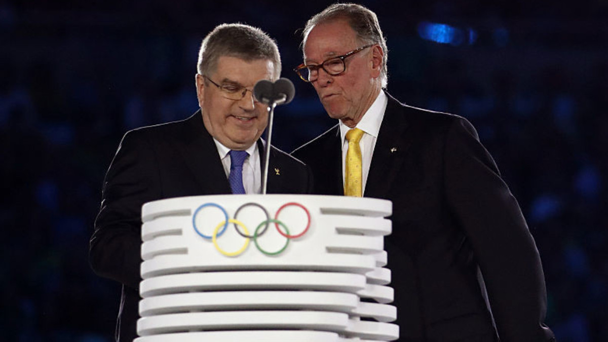 IOC President Thomas Bach and Rio 2016 Organising Committee president Arthur Nuzman. GETTY IMAGES
