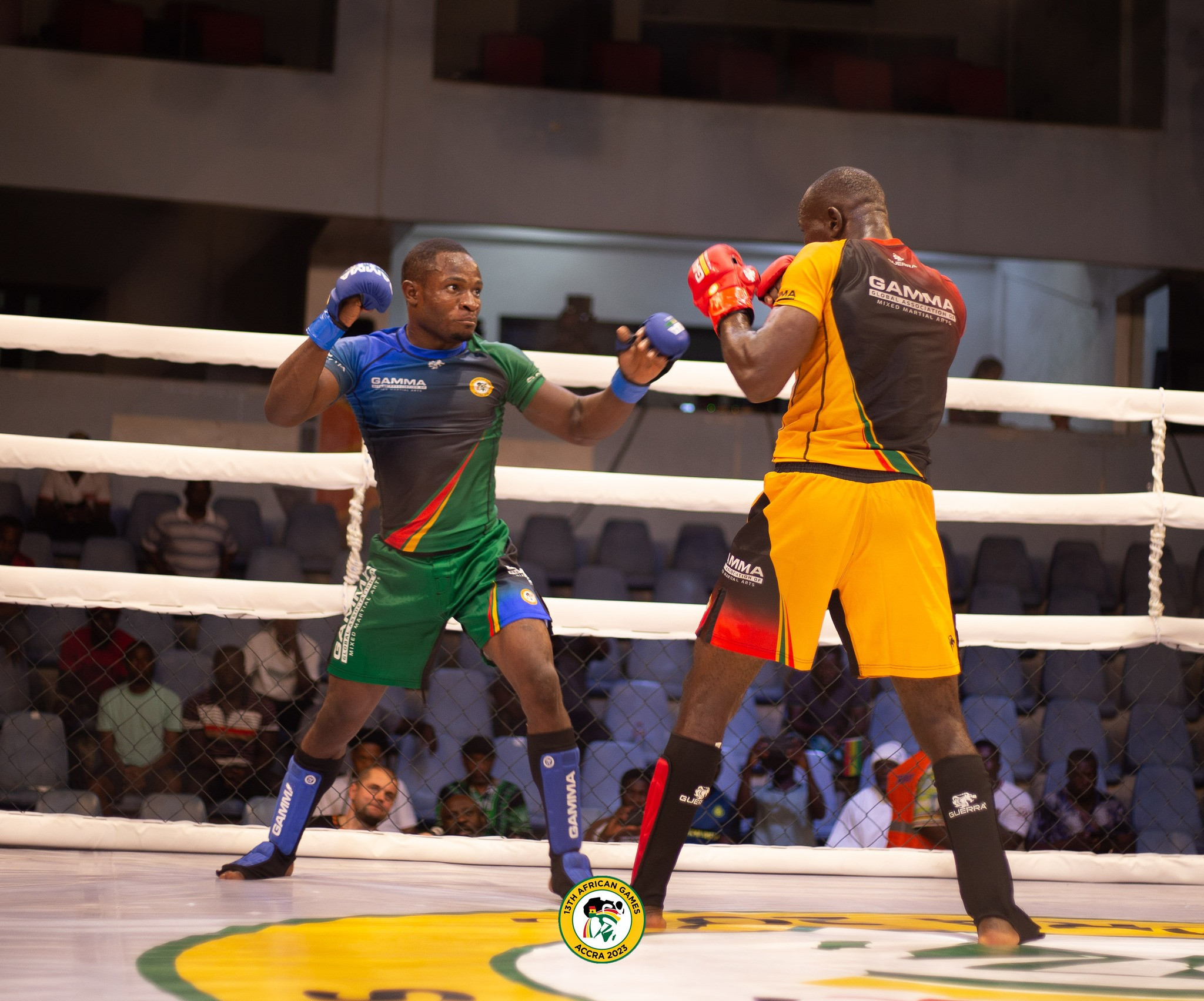 Action from the MMA tournament at the 2023 African Games. GAMMA