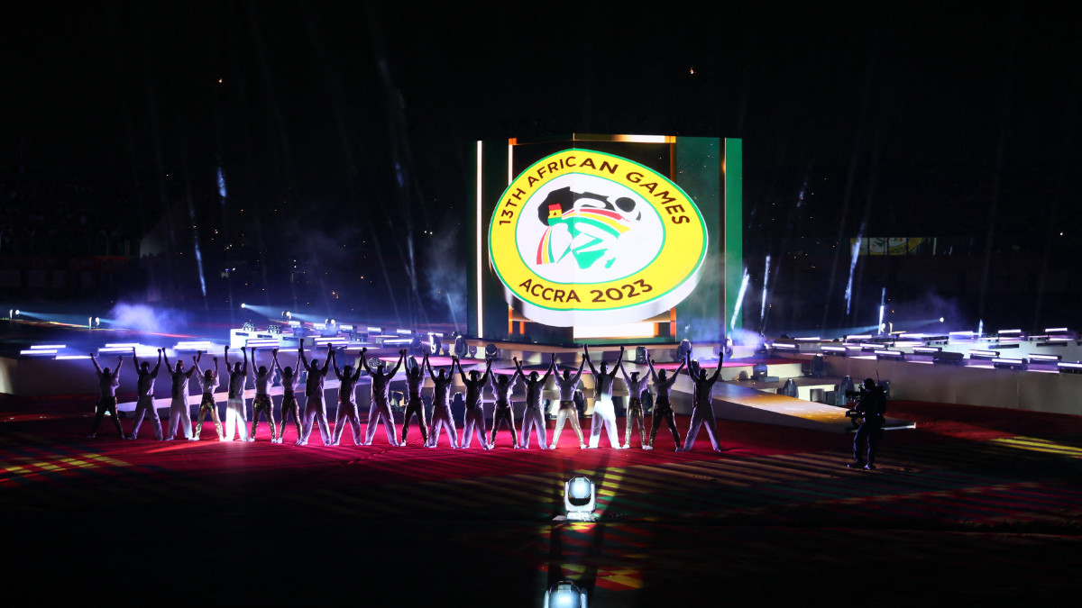 The spectacular opening ceremony of the 13th African Games in Ghana. AFRICAN GAMES