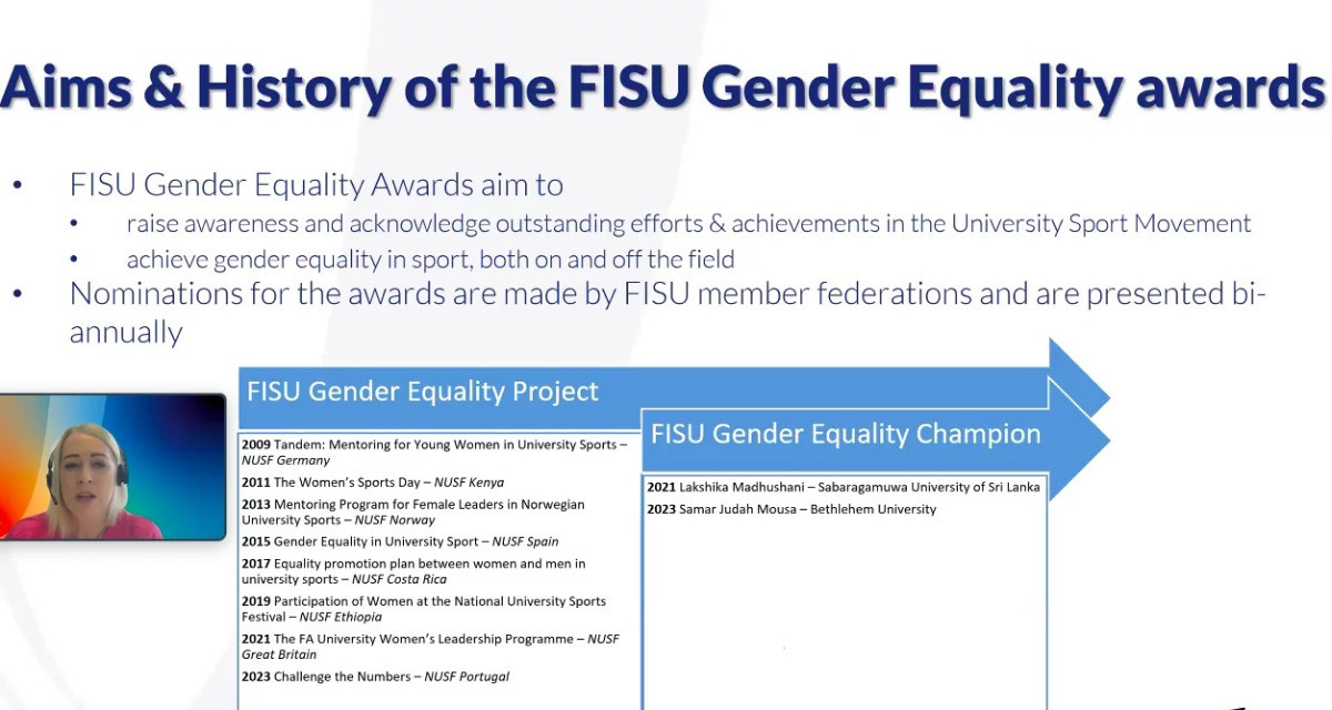 Michelle Tanner, Vice-Chair of FISU's Gender Equality Committee. FISU