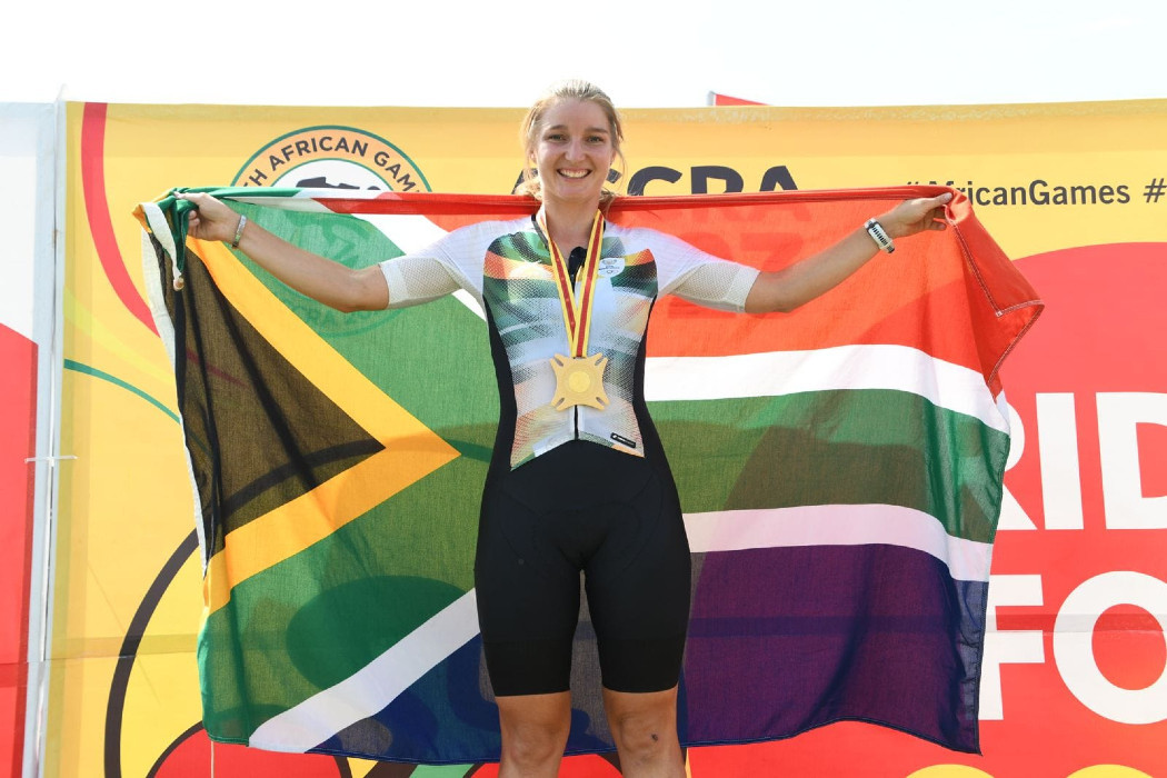 Hayley Preen after winning the Criterium event. 'X' / CYCLING AFRICA 