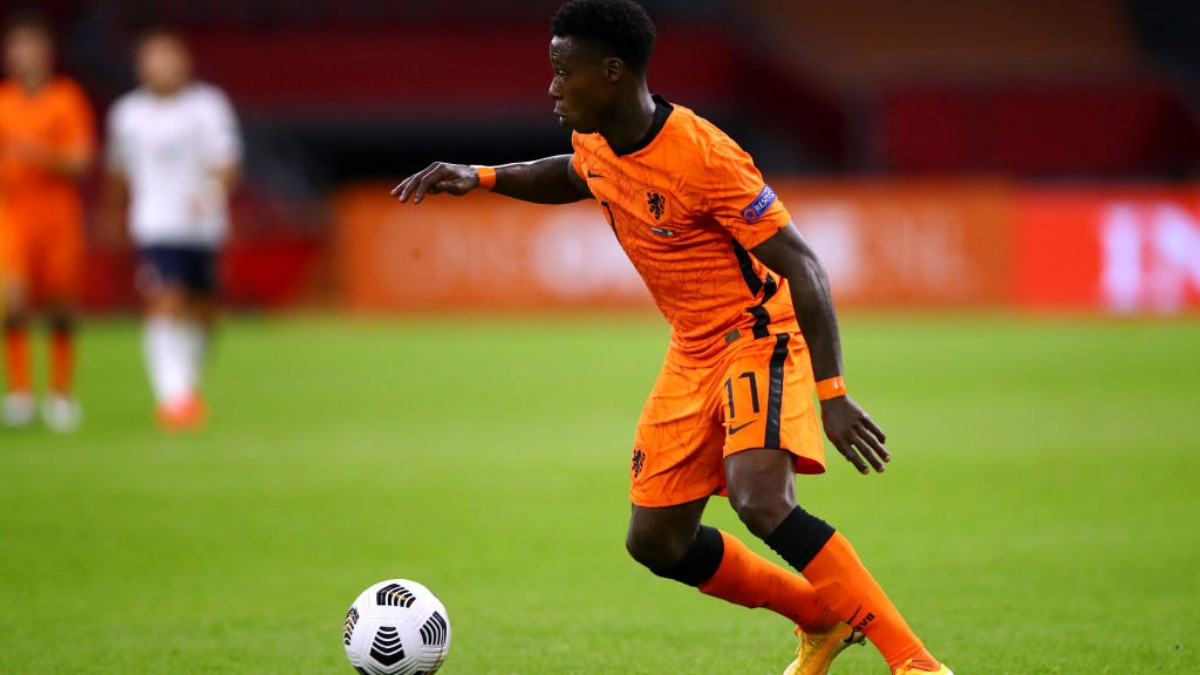 Quincy Promes played for the Netherlands at UEFA Euro 2020. GETTY IMAGES