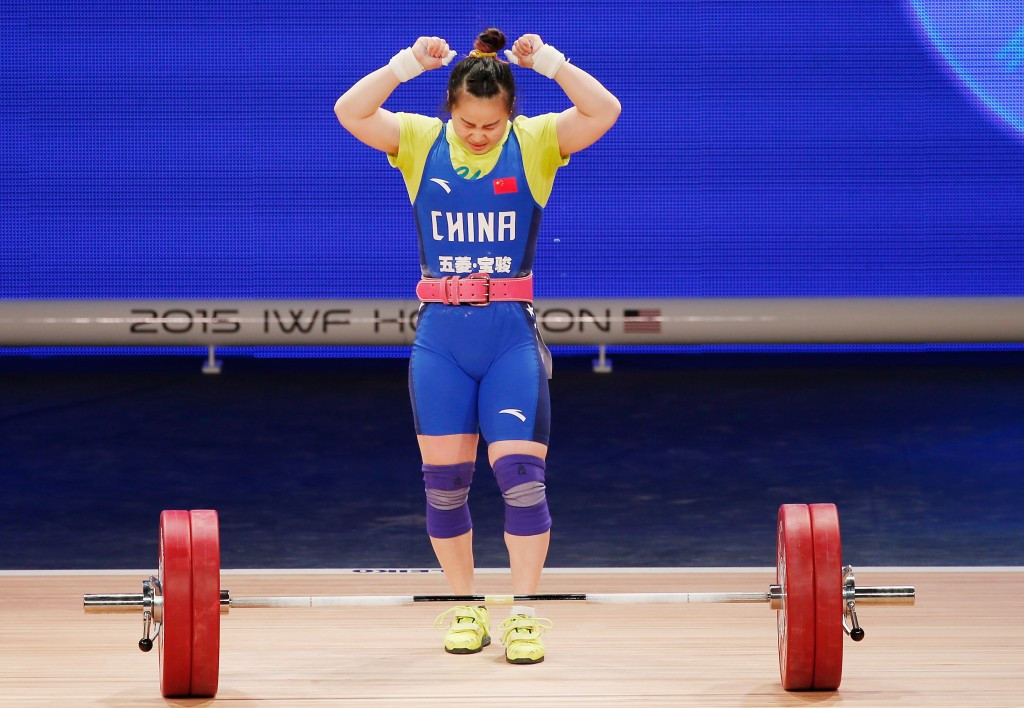 Xiaoting Chen led a Chinese one-two in the women’s 53kg category as action continued today at the Asian Weightlifting Championships ©Getty Images