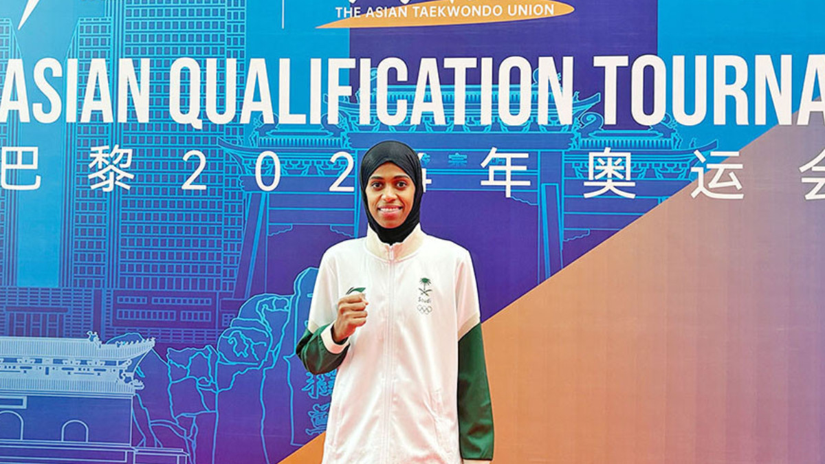 Dunya Abutaleb will be the first woman from Saudi Arabia to compete in taekwondo at the Olympic Games. WORLD TAEKWONDO