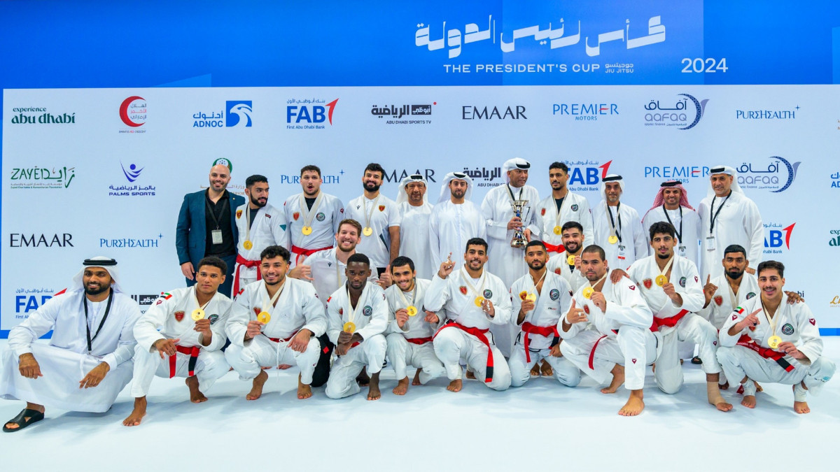 Al Wahda men's team with their gold medals. ACTION UAE