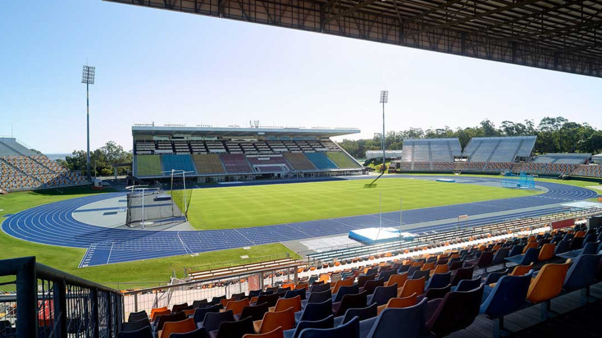 A picture of the Queensland Sports and Athletics Centre. QSAC