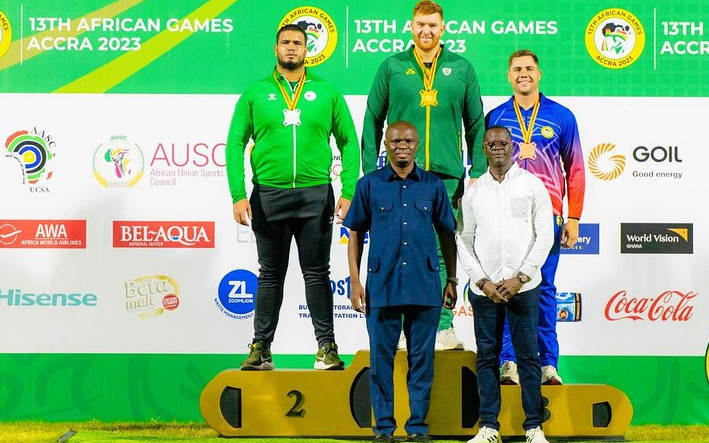 Victor Hogan left nothing to chance in the discus final. AFRICAN GAMES