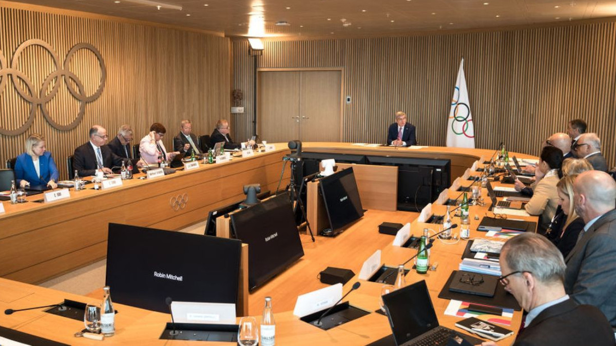 IOC President Thomas Bach opens a meeting of the organisation's Executive Board. GETTY IMAGES. GETTY IMAGES