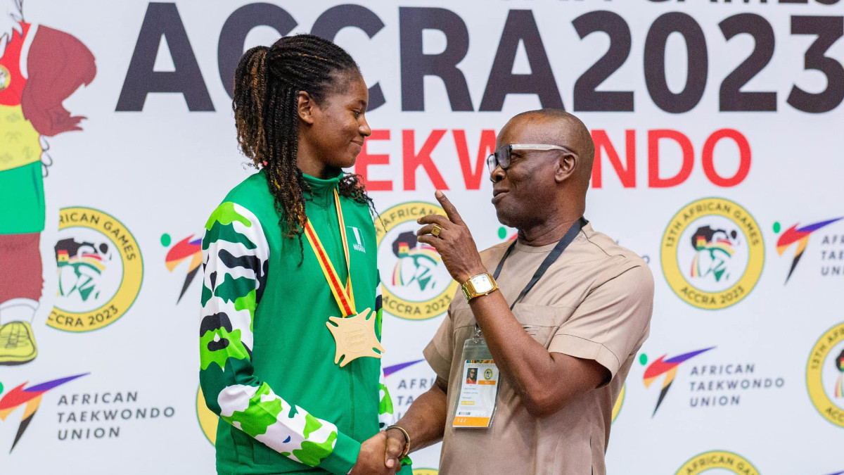 Nigeria's Elizabeth Anyanacho won gold in the women's 67kg category. AFRICAN GAMES