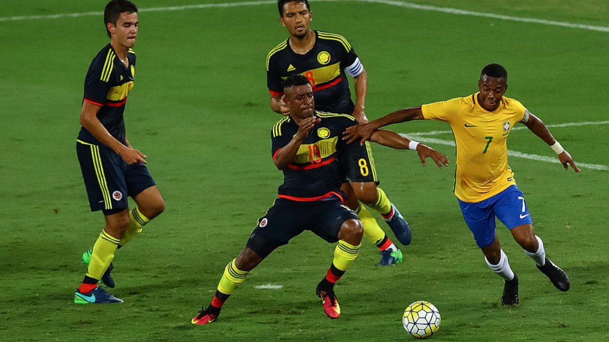 Robinho plays for Brazil. GETTY IMAGES