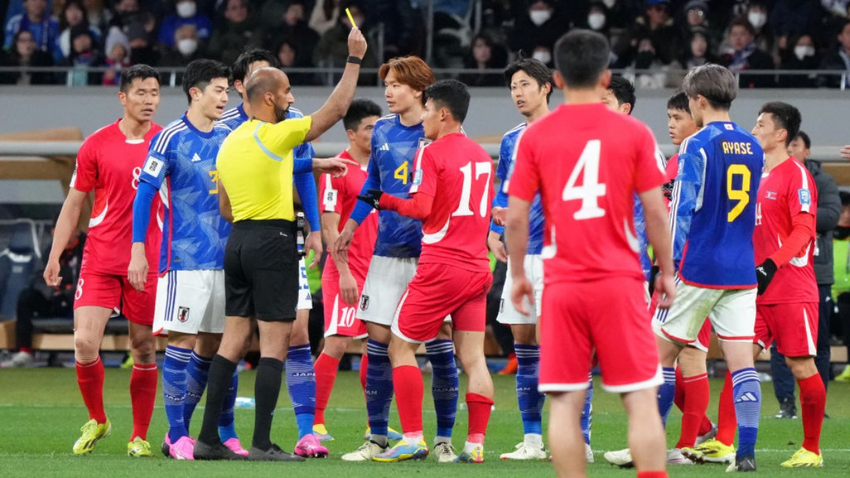 North Korea and Japan played the first leg in Tokyo on 21 March 2024. GETTY IMAGES