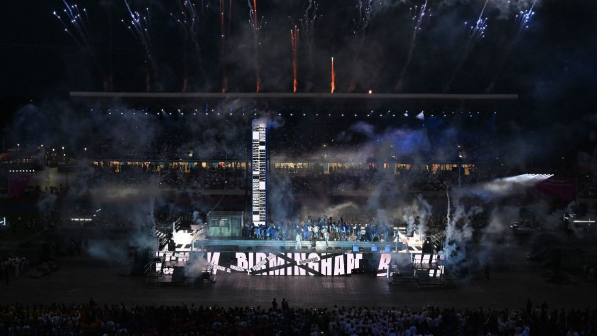 Closing ceremony of the 2022 Commonwealth Games in Birmingham. GETTY IMAGES