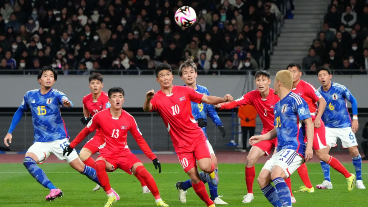 Japan won the first leg 1-0 against North Korea in Tokyo. GETTY IMAGES