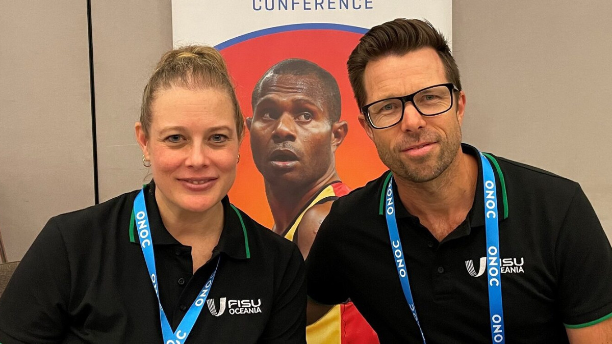 Amy Sasser and Karl Whalen attended the General Assembly of the ONOC. FISU OCEANIA