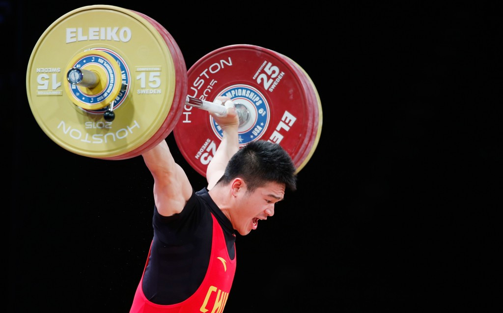 World champion Zhiyong Shi of China added a continental gold medal to his collection after claiming the men’s 77kg title at the Asian Weightlifting Championships ©Getty Images