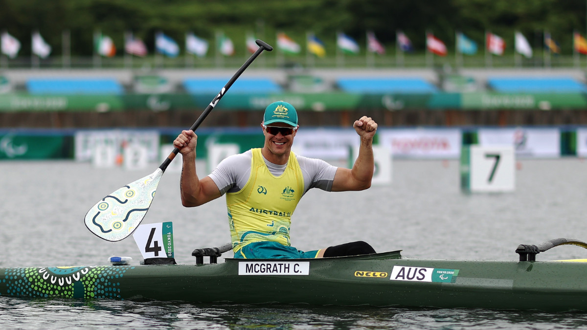 Curtis McGrath won gold in the men's canoe sprint at the Tokyo 2020 Paralympics. GETTY IMAGES