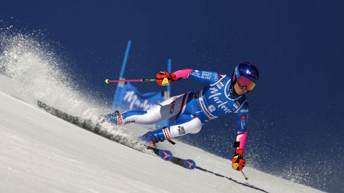 Clara Direz at the Audi FIS Alpine Ski World Cup in January 2024 in Kronplatz, Italy. GETTY IMAGES