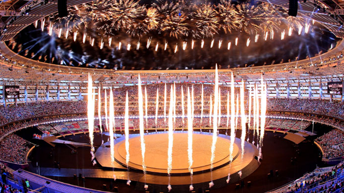Opening ceremony of the 2015 Baku European Games. AZERBAIJAN NOC