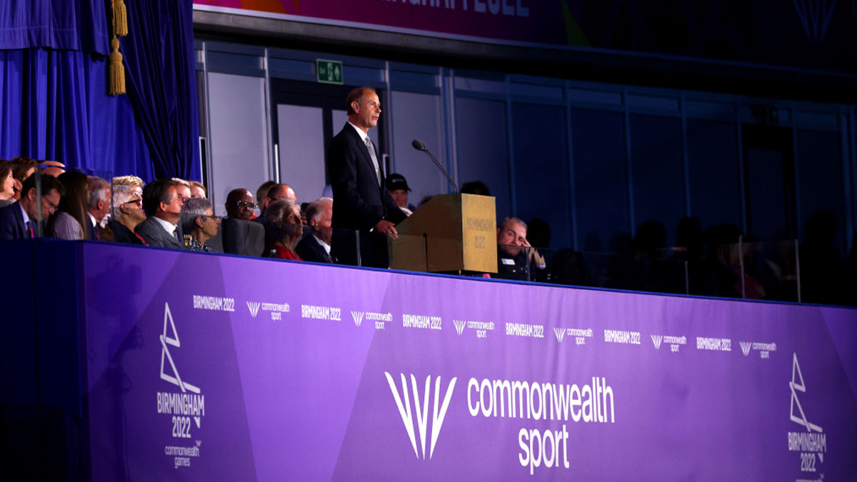 Prince Edward closed the Birmingham 2022 Commonwealth Games. GETTY IMAGES