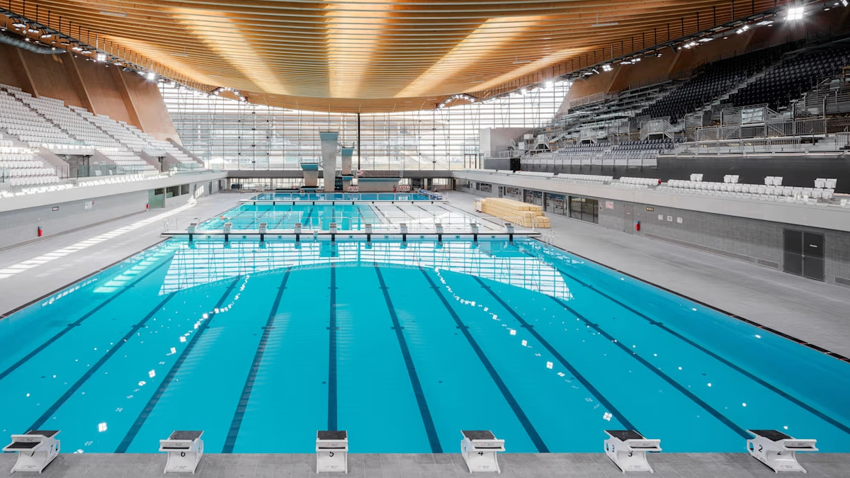 The newly opened Olympic Aquatics Centre with a capacity for 5000 spectators. OLYMPICS