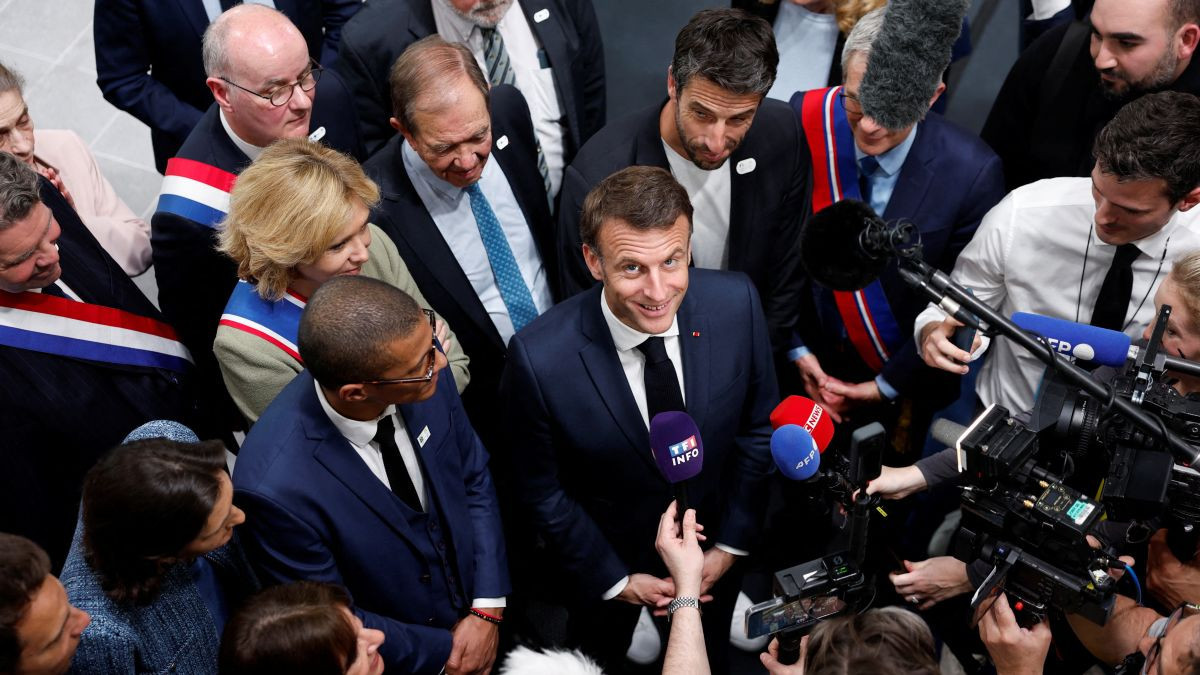 Macron warned of the dangers of Russian disinformation during the Paris Olympics. GETTY IMAGES