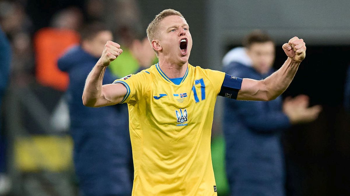 Zinchenko scored nine goals in 60 appearances for Ukraine. GETTY IMAGES