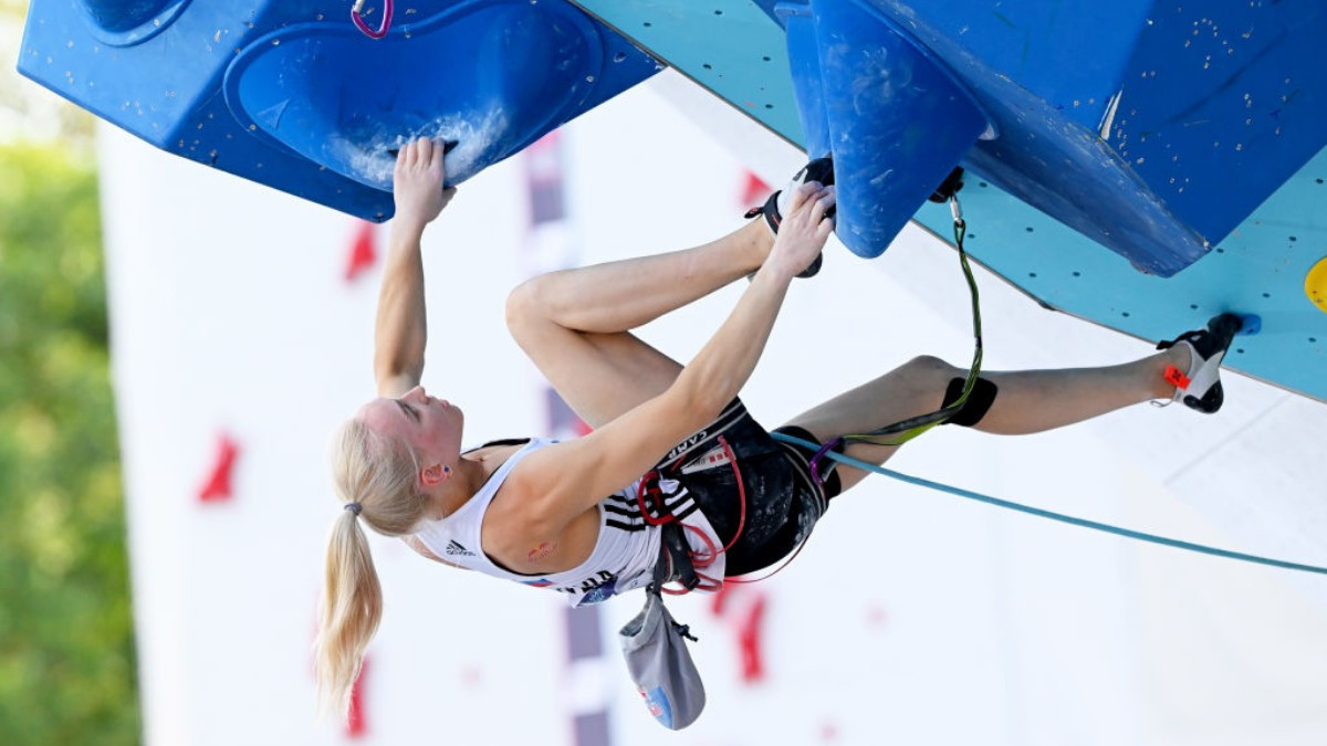 Slovenia's Janja Garnbret is one of the world's greatest female climbers. GETTY IMAGES