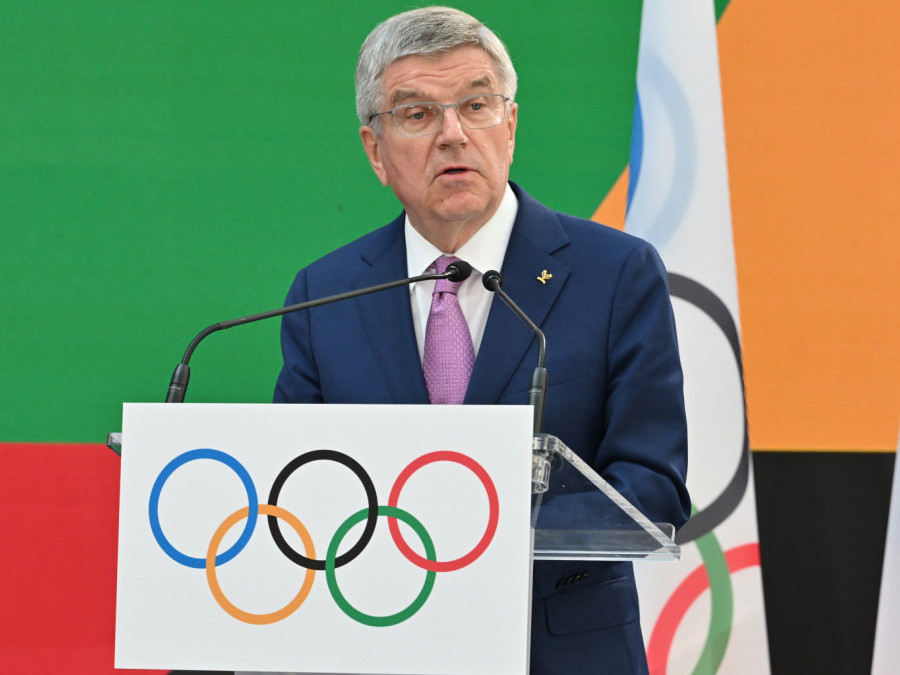 Thomas Bach visited Shanghai ahead of Paris 2024. GETTY IMAGES